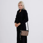 Designer-Inspired Leopard Print Crossbody Bag