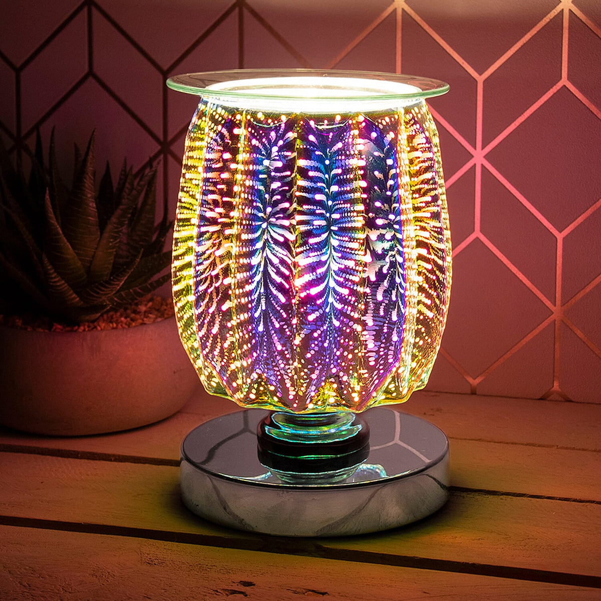 Lesser and Pavey - Christmas Desire Mystic Colour Aroma Lamp Diffuser - Fireworks Pattern 7226468 0