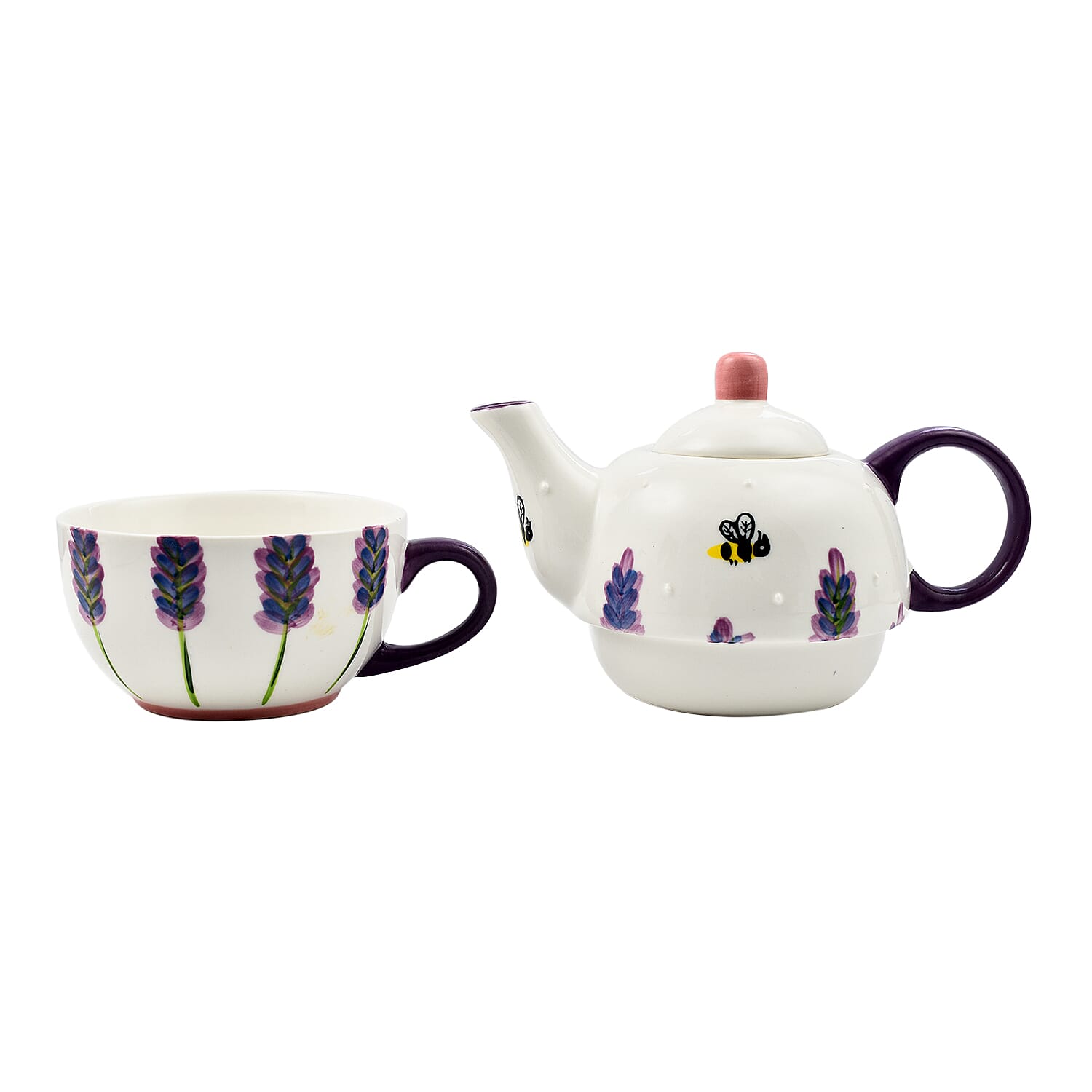 Lesser and Pavey - Lavender - Bees Tea for One-Cup 250ml, Teaport 450ml - Purple 7801164 4
