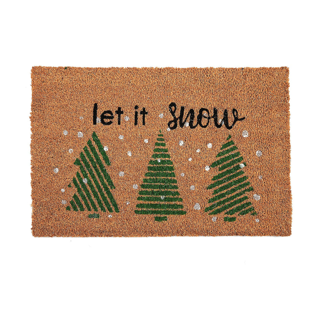 Let It Snow Bleached Print Coir Doormat (60 x 40 cm) 8194791 0