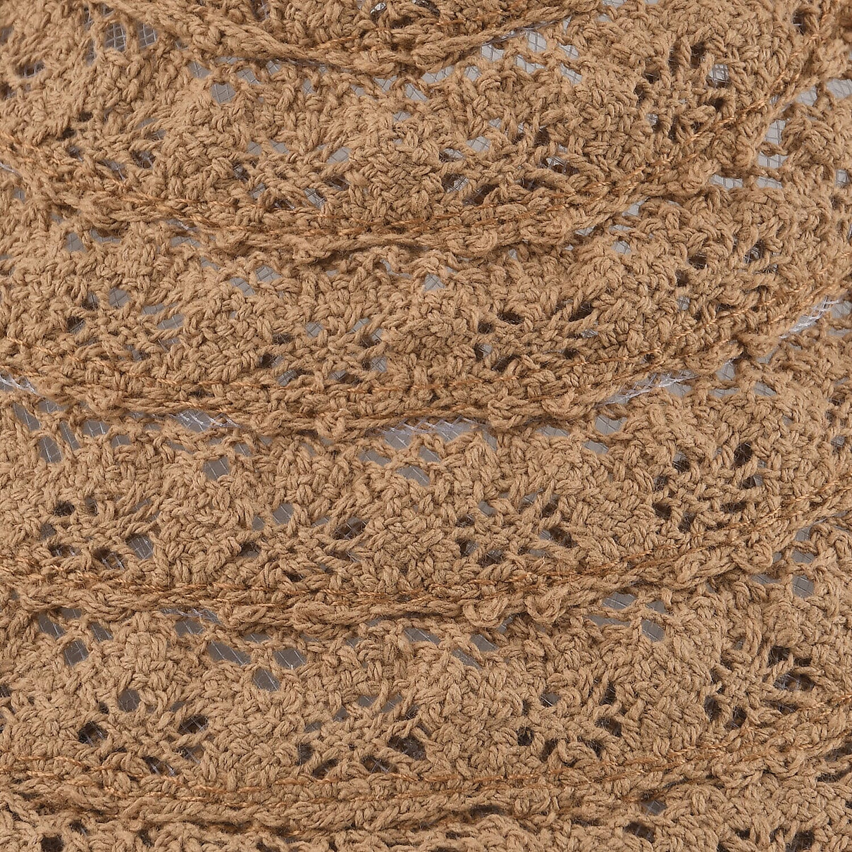 Lifestyle 100% Paper Floral Texture Straw Hat (57-58cm) - Light Khaki V32514798 7