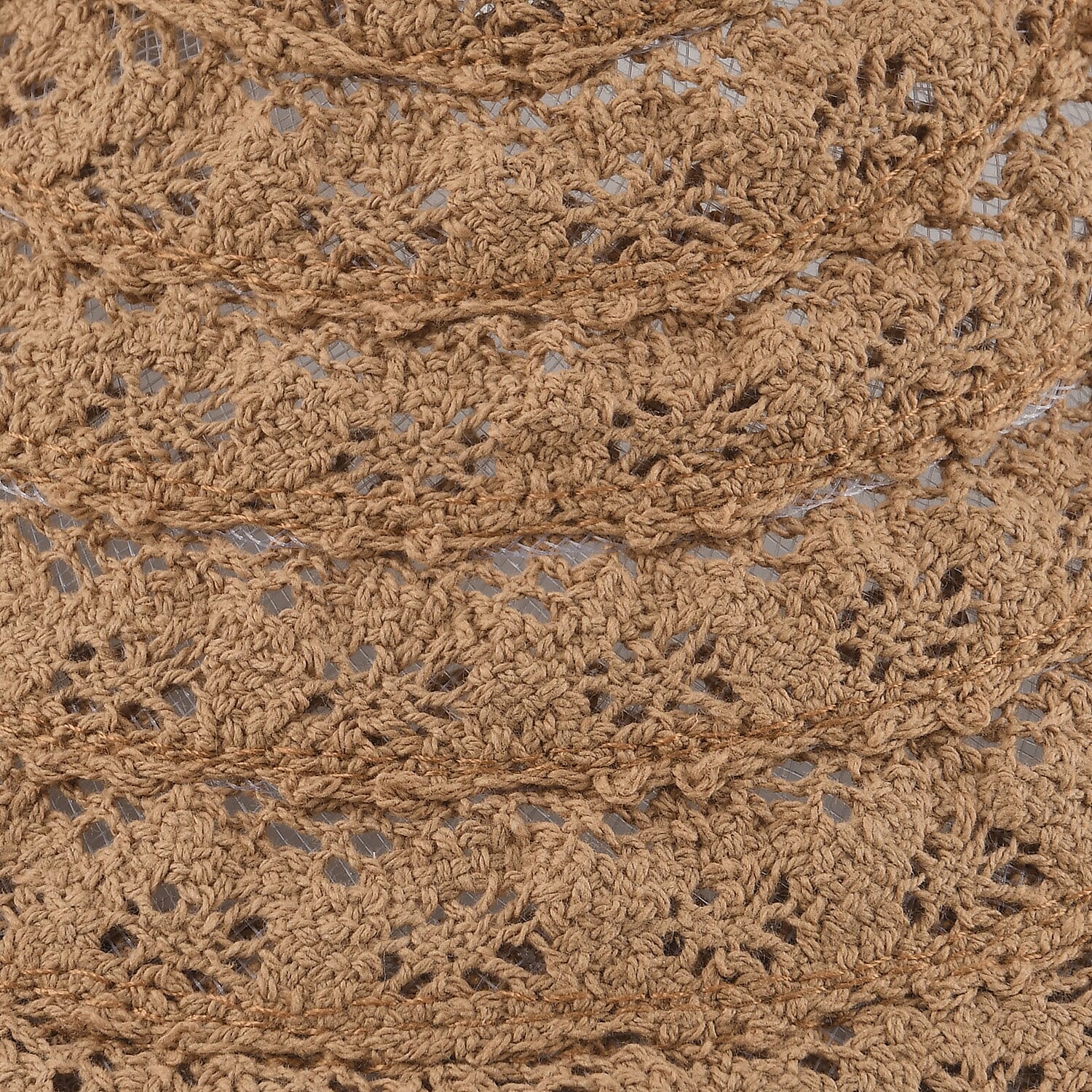 Lifestyle 100% Paper Floral Texture Straw Hat (57-58cm) - Light Khaki V32514798 7