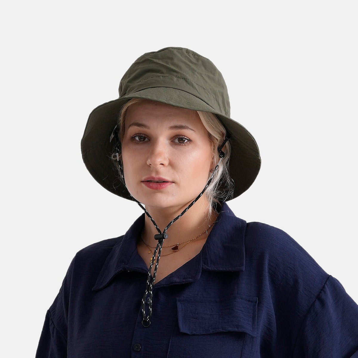 Lifestyle Foldable Sun Hat (58cm) - Olive Green V32515572 2