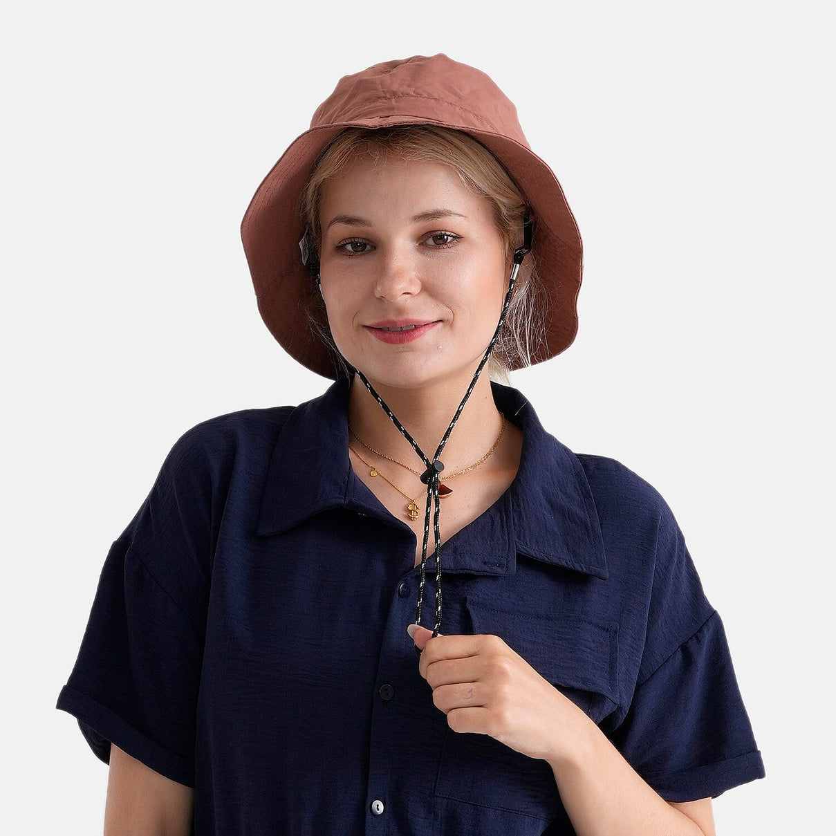 Lifestyle Foldable Sun Hat (58cm) - Terracotta V32515865 1