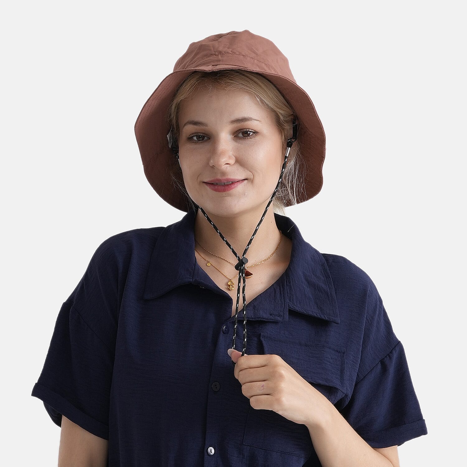 Lifestyle Foldable Sun Hat (58cm) - Terracotta V32515865 1