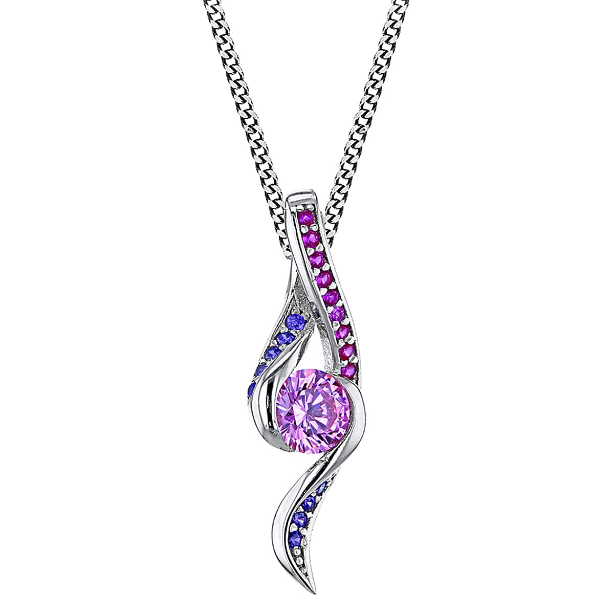 Sterling Silver Desinger Pendant in Multi Colour 7754602 0