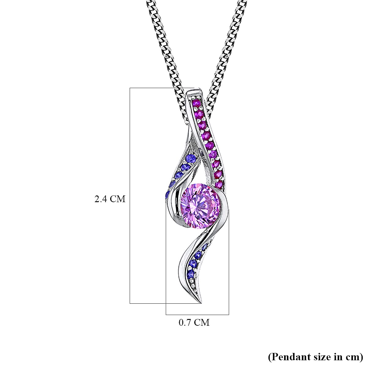 Sterling Silver Desinger Pendant in Multi Colour 7754602 1