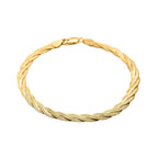 Limited Edition - 9K Yellow Gold Twisted Herringbone Bracelet (Size - 7.5). Gold wt 3.70 Gm