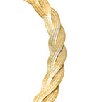 Limited Edition - 9K Yellow Gold Twisted Herringbone Bracelet (Size - 7.5). Gold wt 3.70 Gm