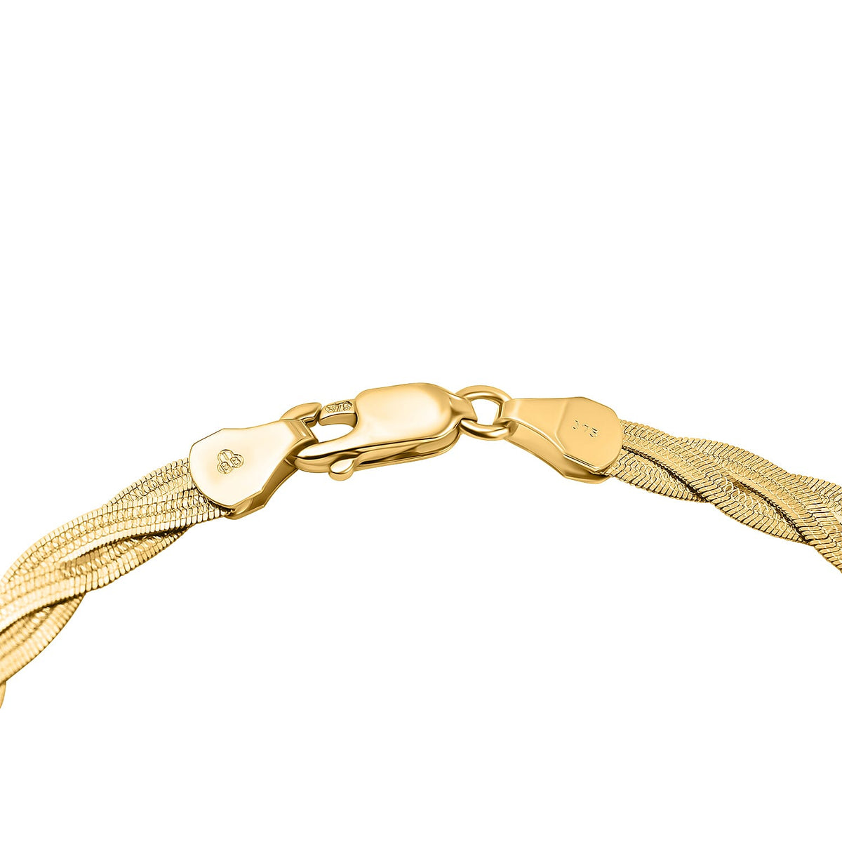 Limited Edition - 9K Yellow Gold Twisted Herringbone Bracelet (Size - 7.5). Gold wt 3.70 Gm 7733846 5