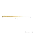Limited Edition - 9K Yellow Gold Twisted Herringbone Bracelet (Size - 7.5). Gold wt 3.70 Gm