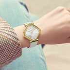 Limited Edition - Gamages Of London Ladies Diamond Stature Ladies Watch with Leather Strap - White