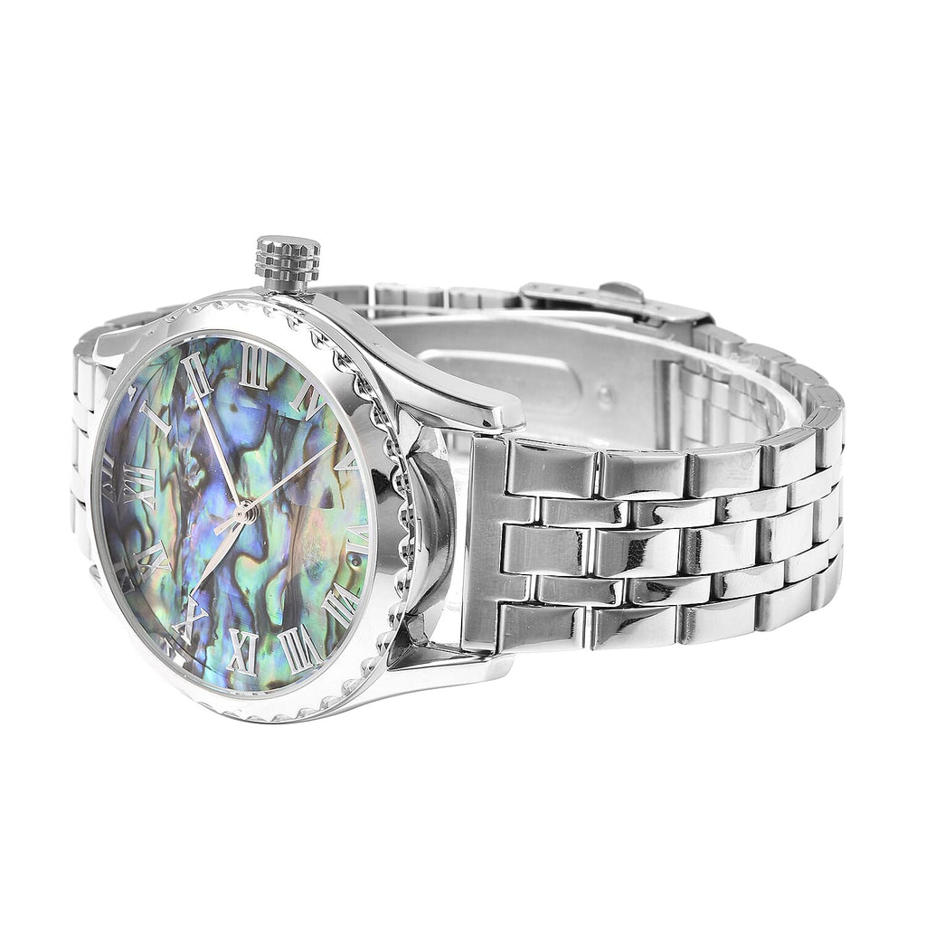 Limited Edition Genoa Automatic Movement Abalone Dial Water Resistant Watch With Exhibition Back