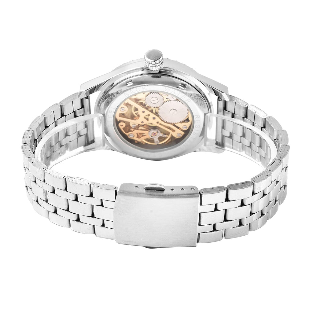 Limited Edition Genoa Automatic Movement Abalone Dial Water Resistant Watch With Exhibition Back
