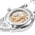 Limited Edition Genoa Automatic Movement Lapis Lazuli Dial Water Resistant Watch With Exhibition Back