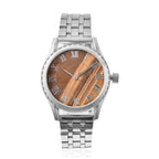 Limited Edition Genoa Automatic Movement Tigers Eye Dial Water Resistant Watch With Exhibition Back