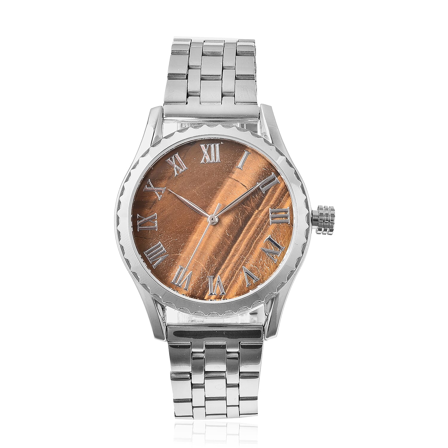 Limited Edition Genoa Automatic Movement Tigers Eye Dial Water Resistant Watch With Exhibition Back 6016816 0