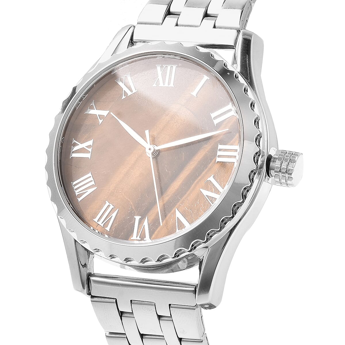 Limited Edition Genoa Automatic Movement Tigers Eye Dial Water Resistant Watch With Exhibition Back 6016816 2