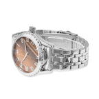 Limited Edition Genoa Automatic Movement Tigers Eye Dial Water Resistant Watch With Exhibition Back