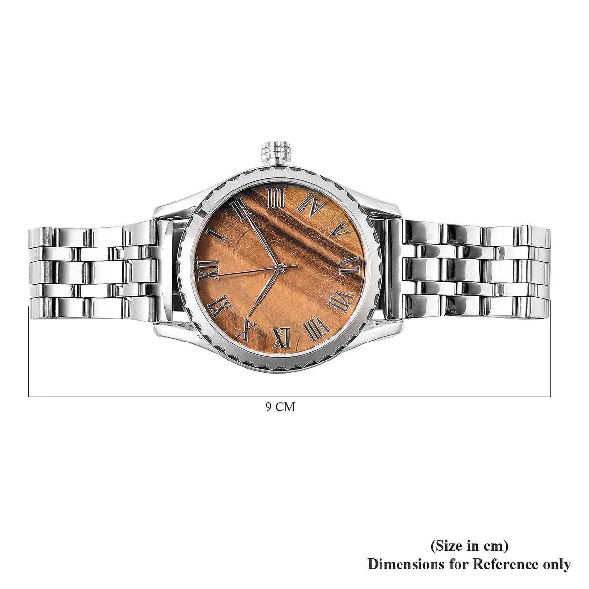 Limited Edition Genoa Automatic Movement Tigers Eye Dial Water Resistant Watch With Exhibition Back 6016816 6