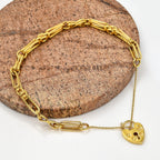 Limited Edition Infinity Collection - 9K Yellow Gold Panther & Diamond Cut Paper Link Bracelet (Size - 7.5) Gold Wt. 6.10 Gms