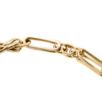 Limited Edition Infinity Collection - 9K Yellow Gold Panther & Diamond Cut Paper Link Bracelet (Size - 7.5) Gold Wt. 6.10 Gms