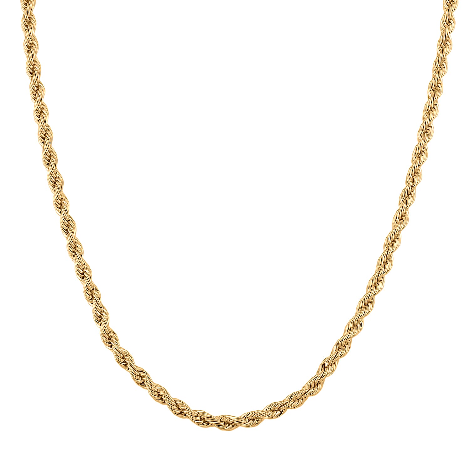 Chunky Rope Necklace (Size 18) in Yellow Gold Plated 8236114 6