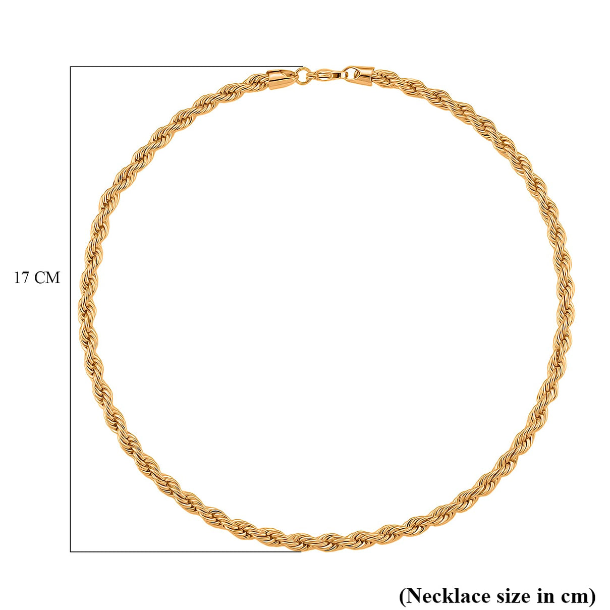 Chunky Rope Necklace (Size 18) in Yellow Gold Plated 8236114 10