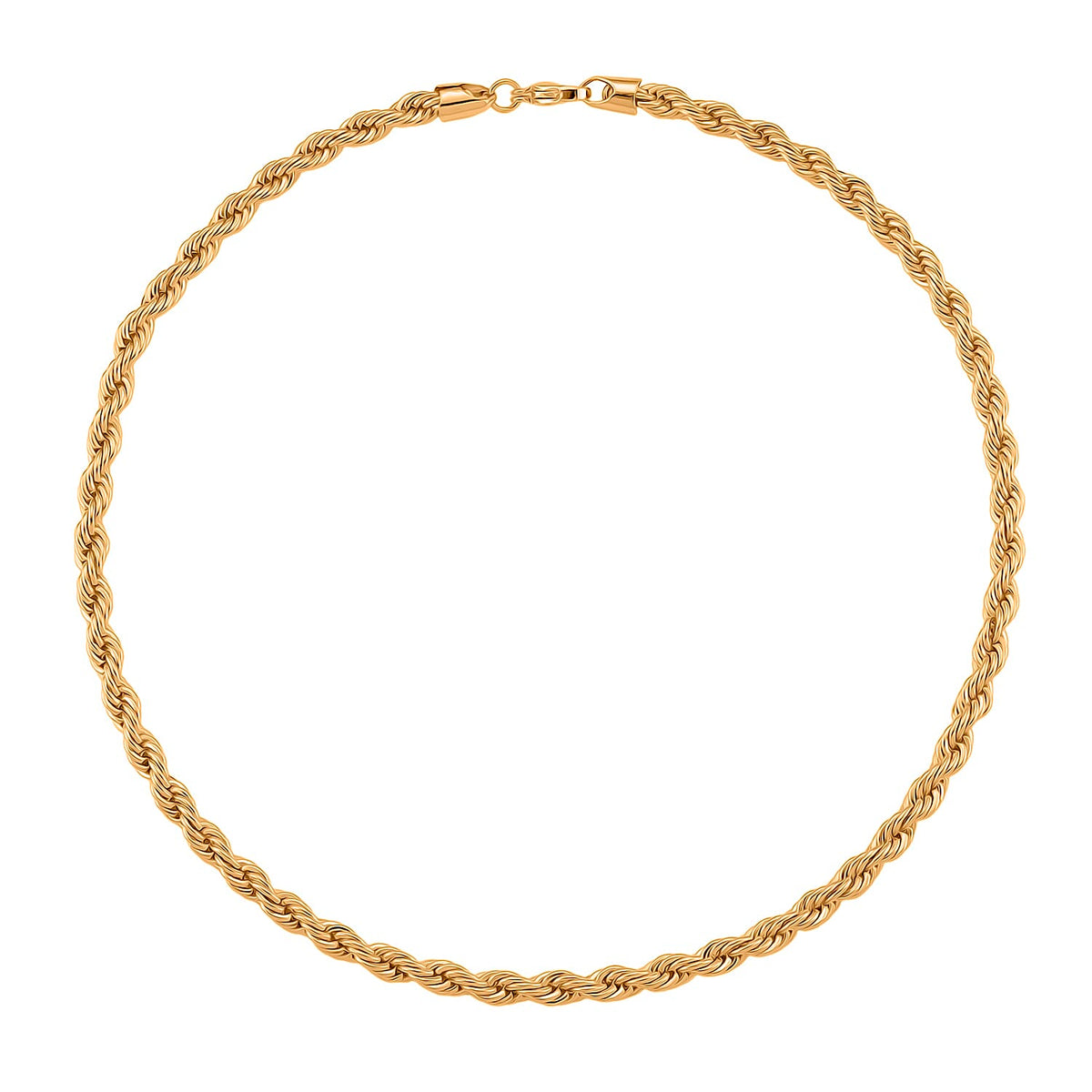 Chunky Rope Necklace (Size 24) in Yellow Gold Plated 8236119 3