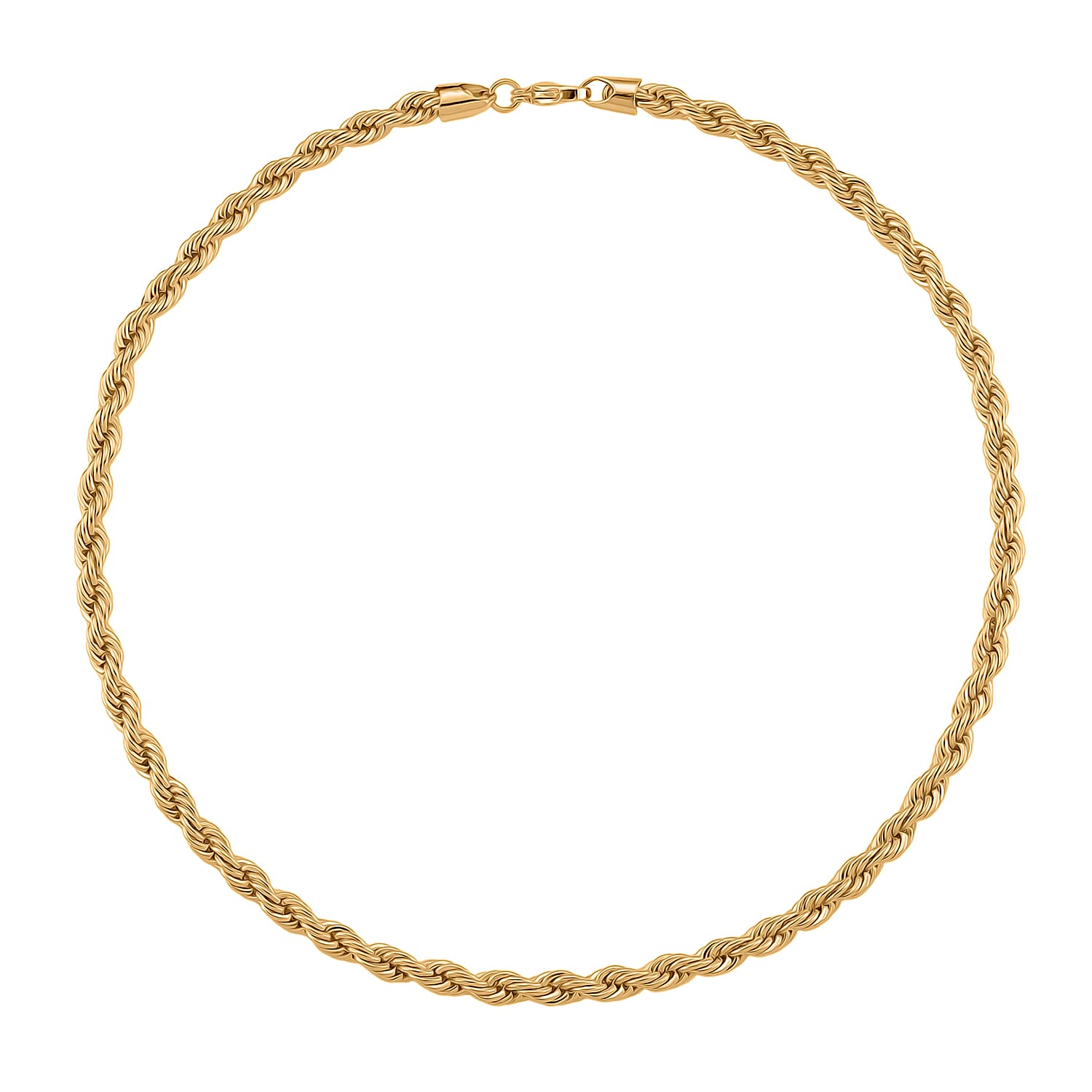 Chunky Rope Necklace (Size 18) in Yellow Gold Plated 8236114 3