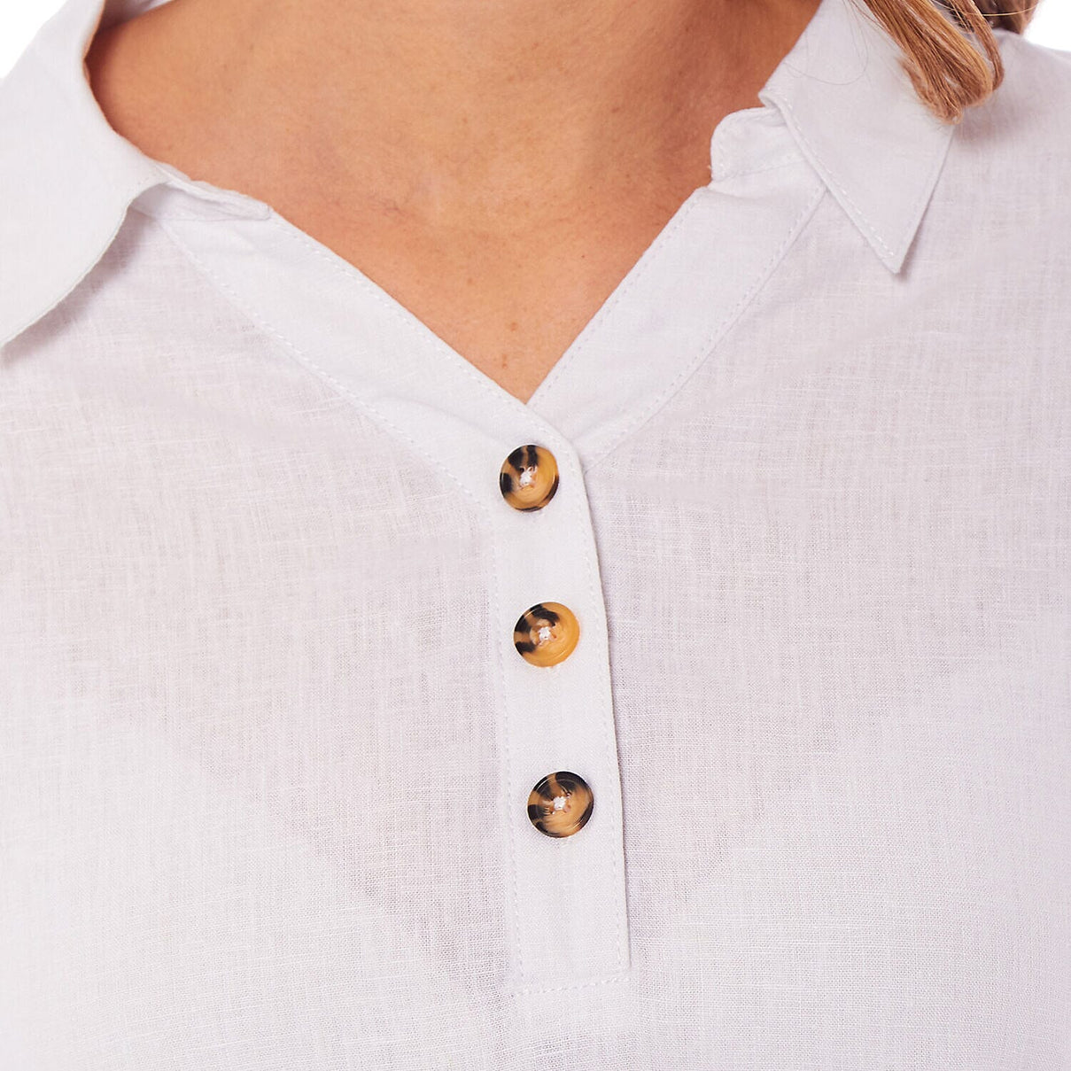 Charlotte West Ladies Three Quarter Button Shirt Linen Dress 7506934 5