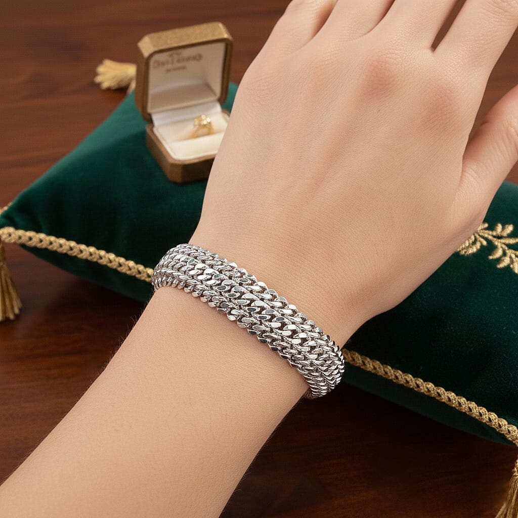 Triple Curb Link Bracelet (Size 7.75) 8273379 3