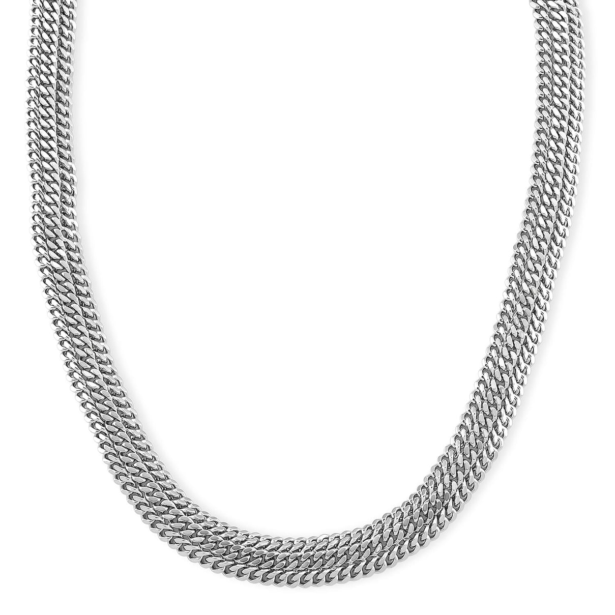 Triple Curb Link Necklace (Size 17.5) V32516540 0