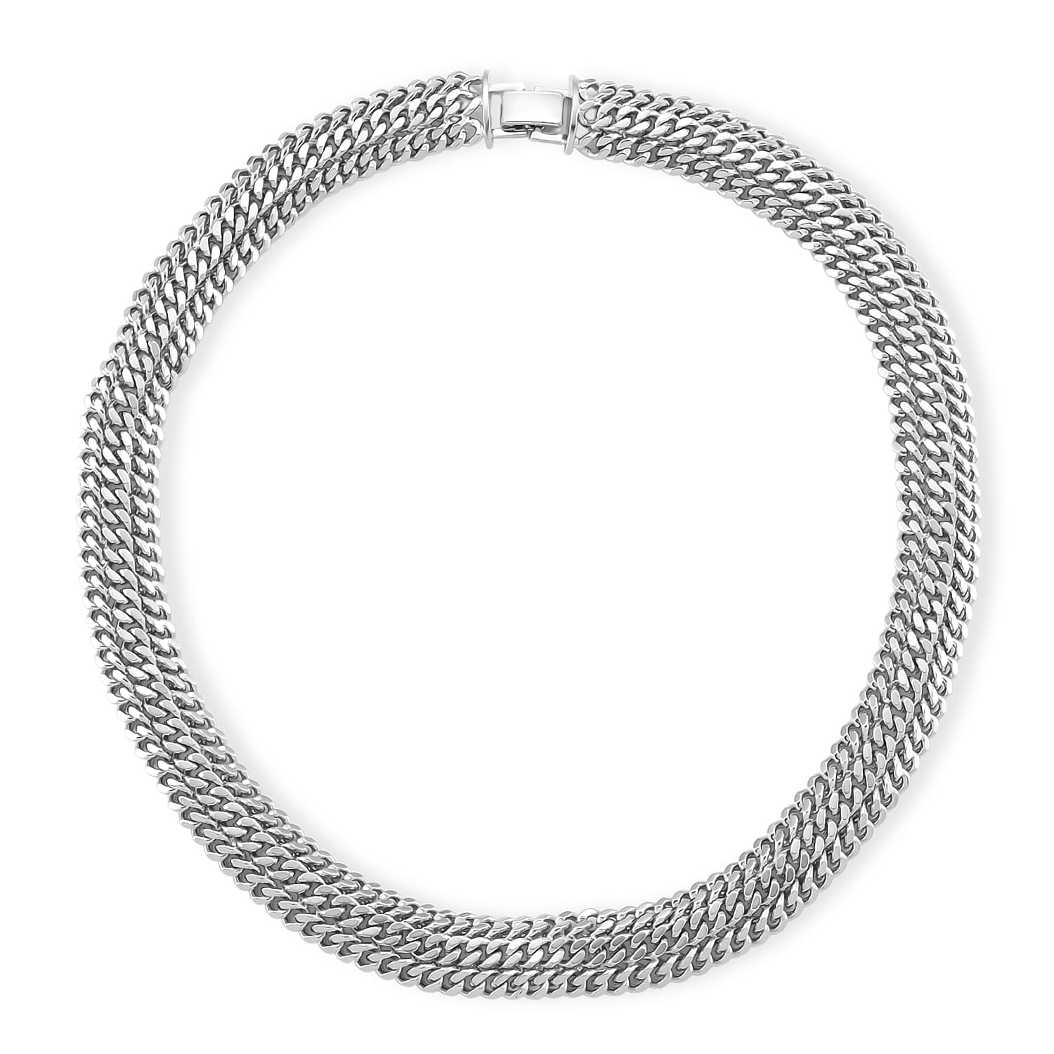 Triple Curb Link Necklace (Size 17.5) V32358884 4