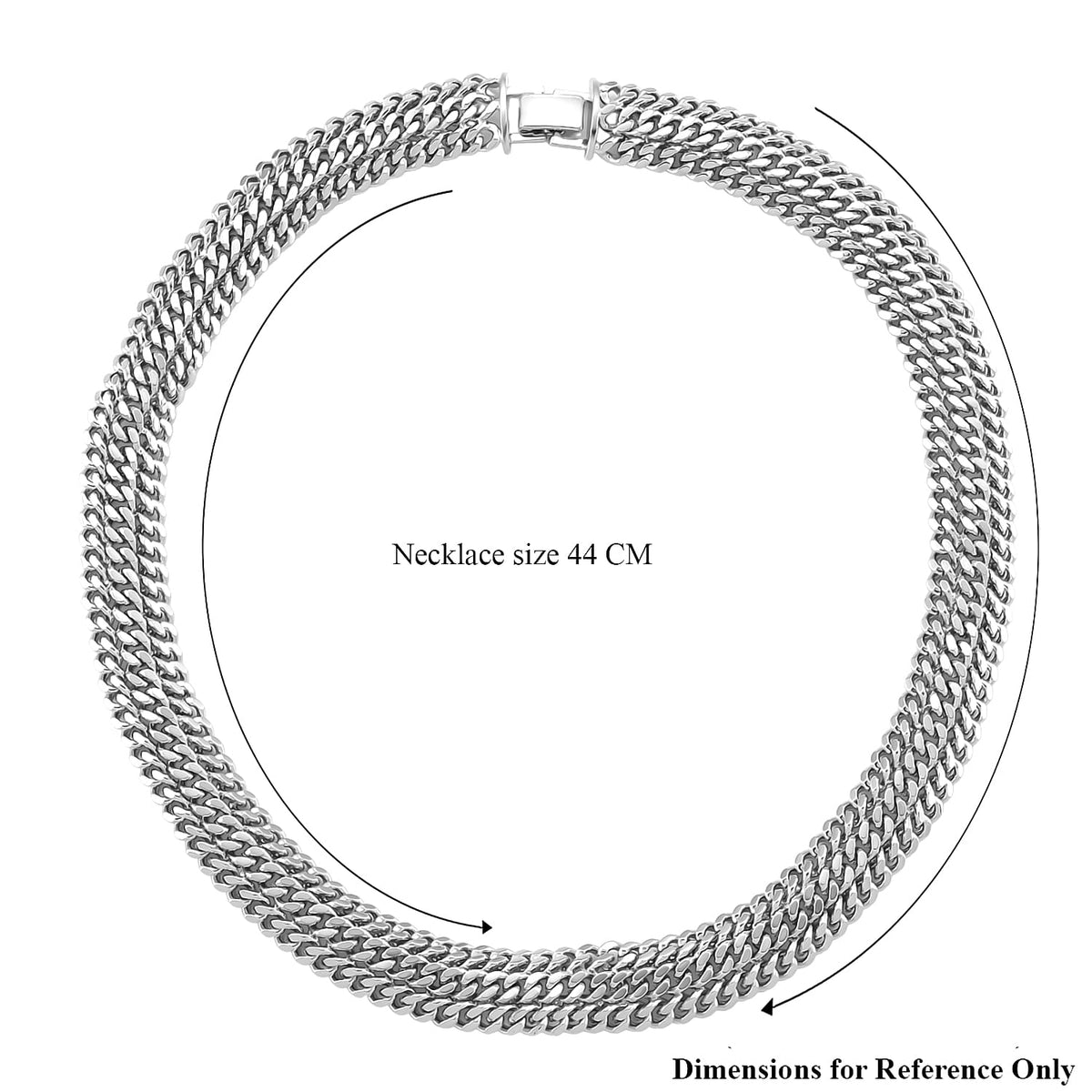 Triple Curb Link Necklace (Size 17.5) V32516540 6