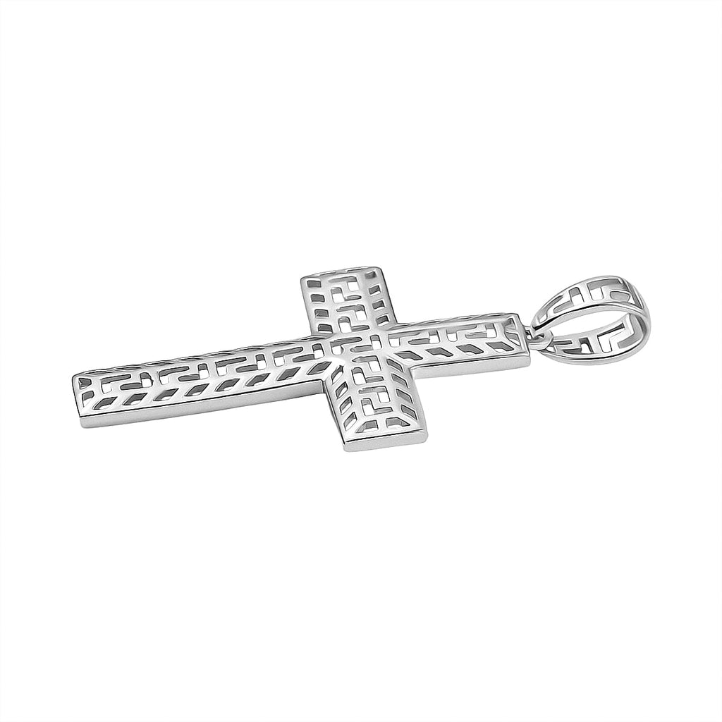Closeout Deal  - 950 Platinum Cross Pendant, Platinum Wt. 1.70 Gms.