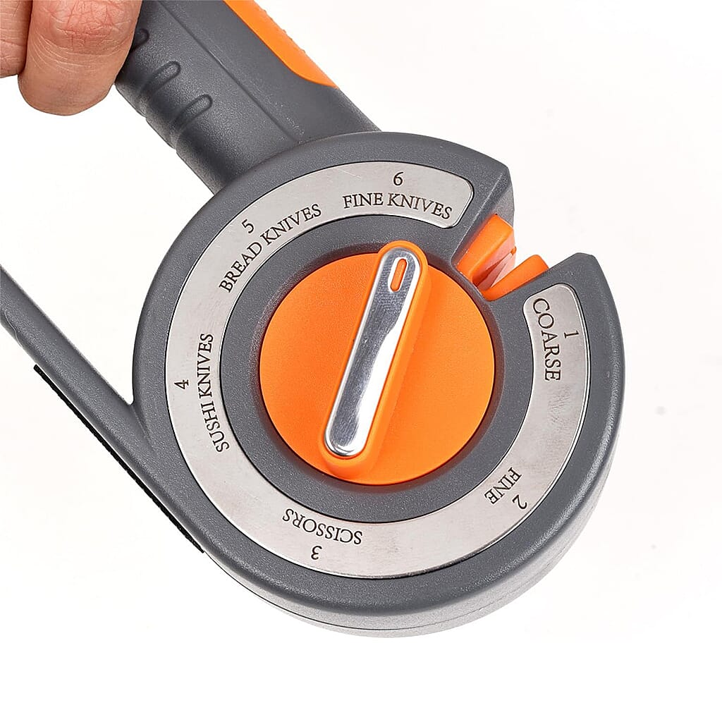 Livmore 6-in-1 Multi-Functional Knife Sharpener - Grey &amp; Orange V32515108 5