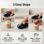 Livmore Automatic Can Opener - Battery Operated (2 x AA not inc) - Black