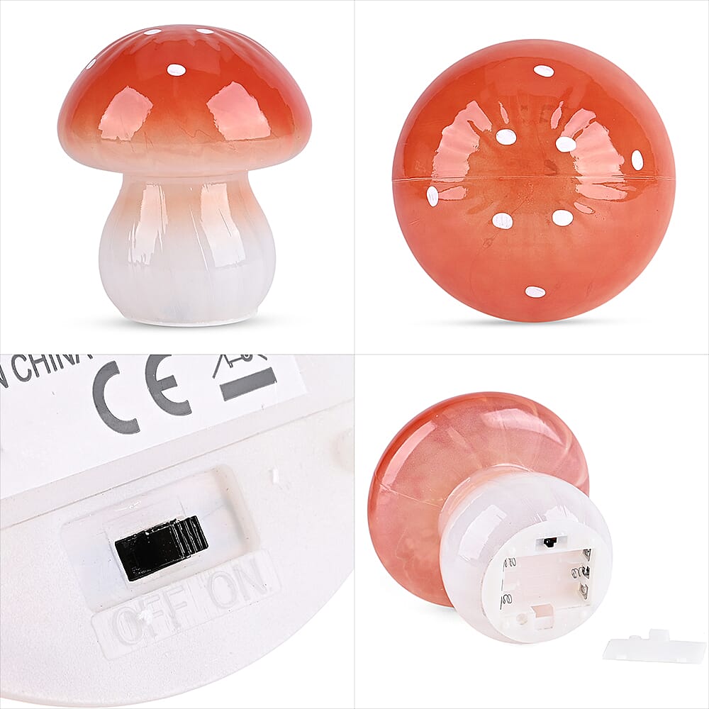 TREND OF THE YEAR - Livmore Glass Mushroom LED Lamp - Red