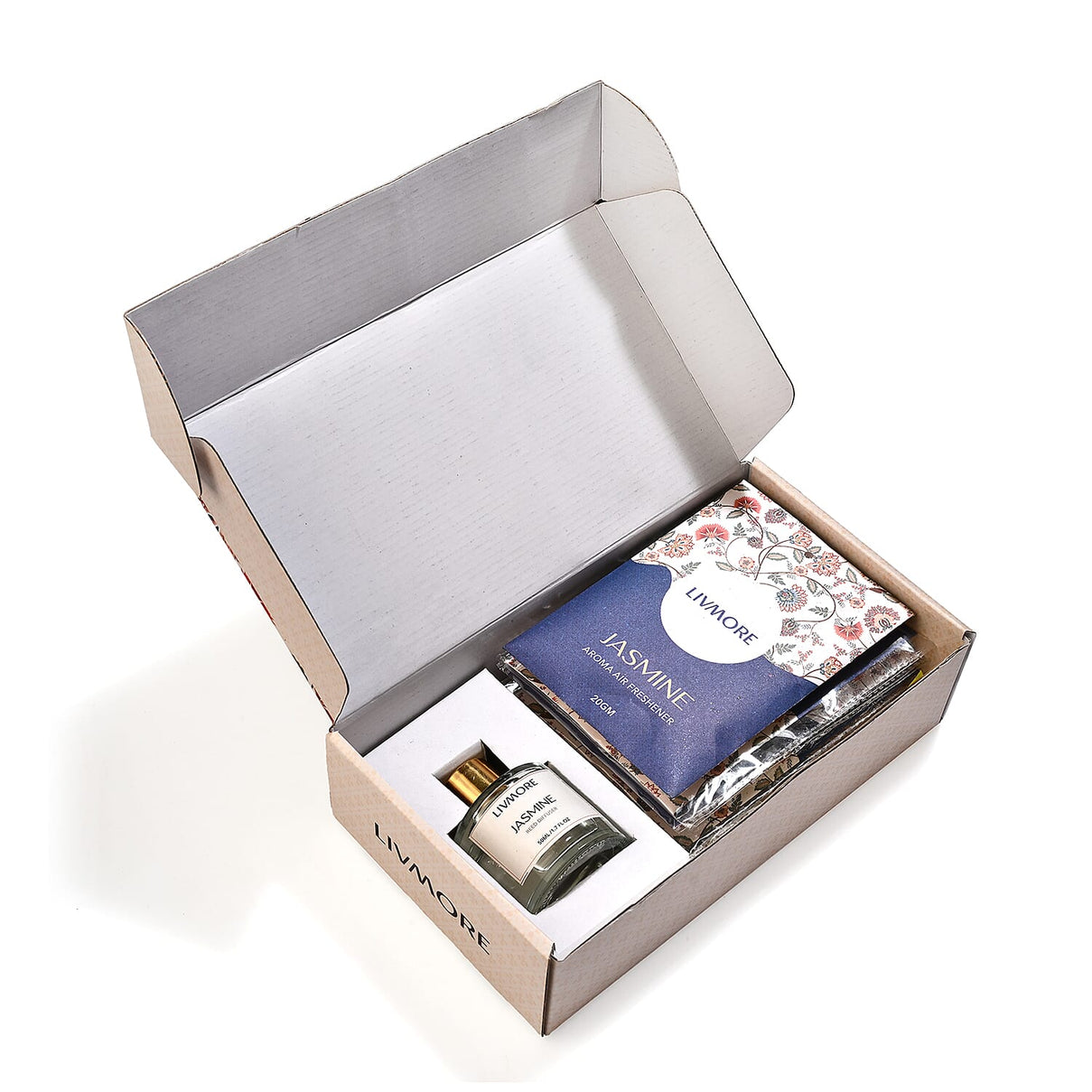 Livmore Jasmine Home Fragrance Set -  Contains 50ml Reed Diffuser with 4 Reed Sticks and 6 Fragrance Sachets 8287419 7