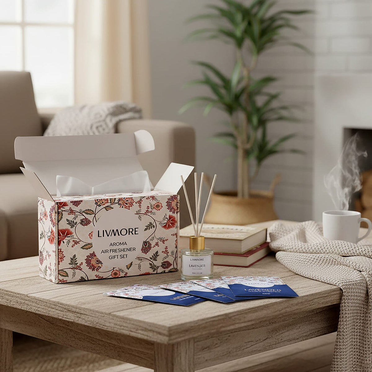 Livmore Lavender Home Fragrance Set - Contains 50ml Reed Diffuser with 4 Reed Sticks and 6 Fragrance Sachets V32512330 2
