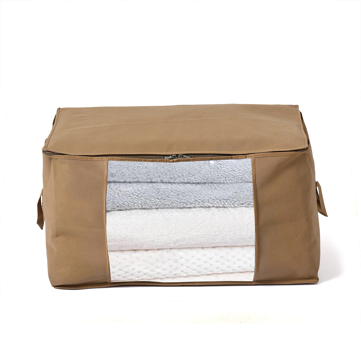 Livmore Set of 5 Non-Woven Fabric Storage Bags with Clear Window (34 x 60 x 42 cm) - Sand 8323860 4