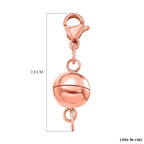 Set of 2 Magnetic Claps With Lobster Clasp in Rose Gold Overlay