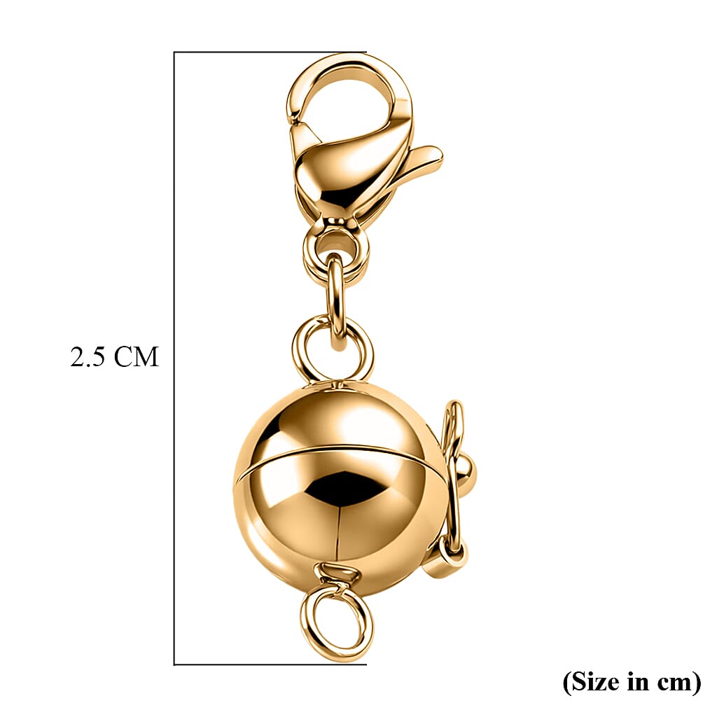 Pick OF The Show-Set of 2 - Rhodium Plating & Yellow Gold Plated Lobster Clasp with Magnetic Lock