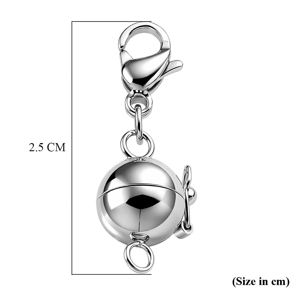 Pick Of The Show - Set of 2 - Rhodium Plating Lobster Clasp with Magnetic Lock 4451709 7