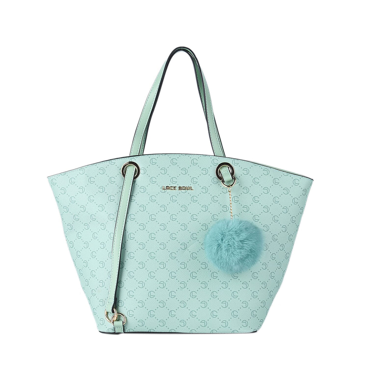 LOCK SOUL Faux Leather Tote Bag - Light Green 6252883 0