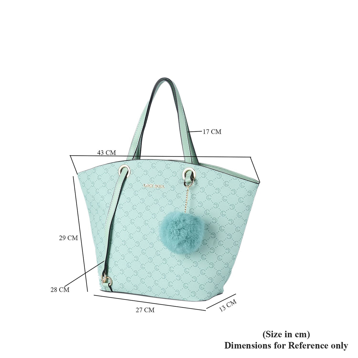 LOCK SOUL Faux Leather Tote Bag - Light Green 6252883 5