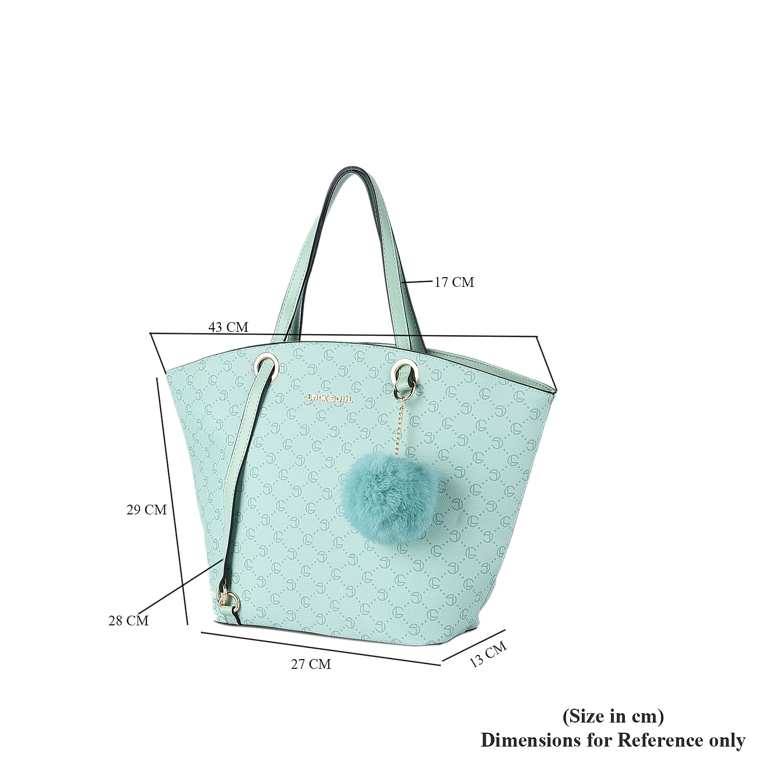 LOCK SOUL Faux Leather Tote Bag - Light Green 6252883 5
