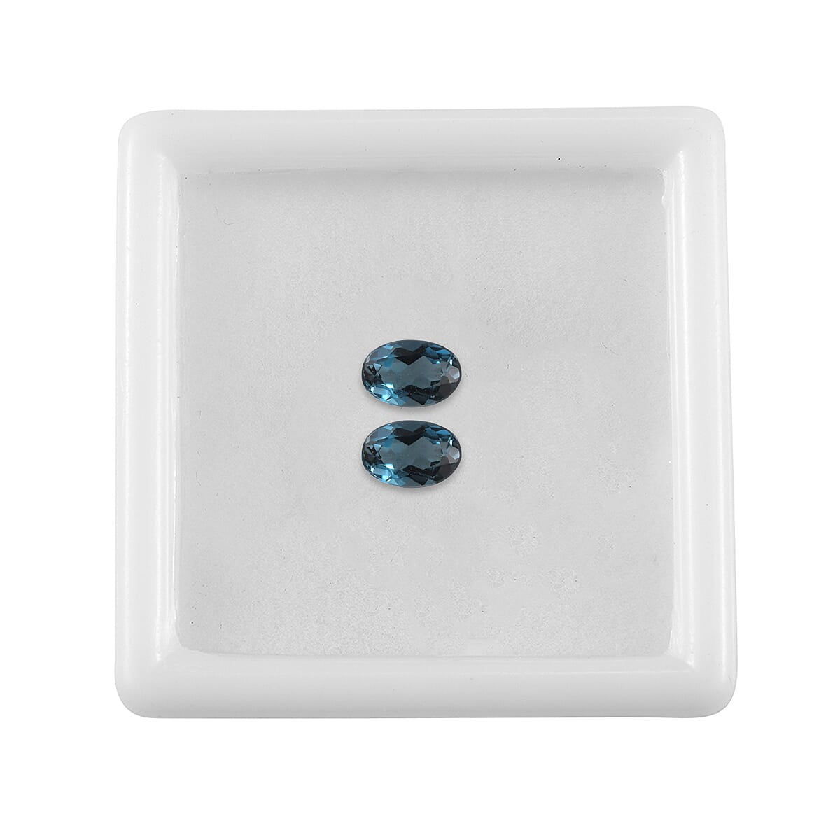 Set of 2 London Blue Topaz Loose Gemstones in Oval Shape (6x4mm) 7817204 4