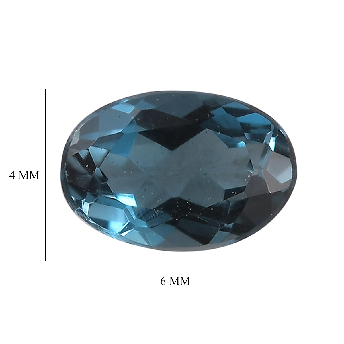 Set of 2 London Blue Topaz Loose Gemstones in Oval Shape (6x4mm) 7817204 5